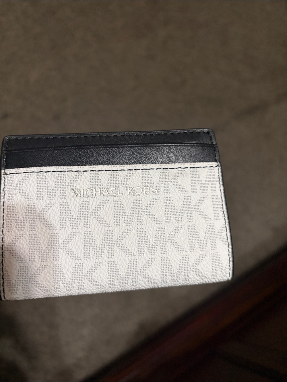 Michael Kors Black and White Signature Card Sleeve